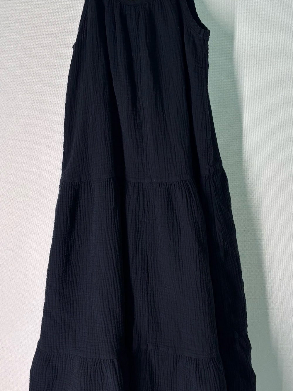 Banana Republic Black Tiered Midi Dress with Ruffle Straps - Picture 5 of 5